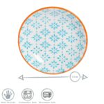 3x Hand-Printed Sauce Dishes Japanese Style Porcelain Snack Salsa Dip 10cm Blue - Image 3