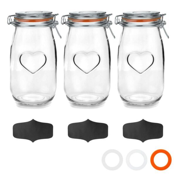 3x Heart Glass Stora 284868fde042cc5c21d03c73093cd3e9