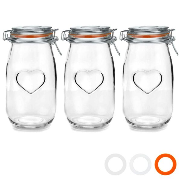 3x Heart Glass Stora 3970dcdc4d39ac943d5fbf1af23030f5
