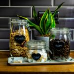 3x Heart Glass Storage Jars Food Container Clip Lid 1.5 Litre White Seal - Image 6