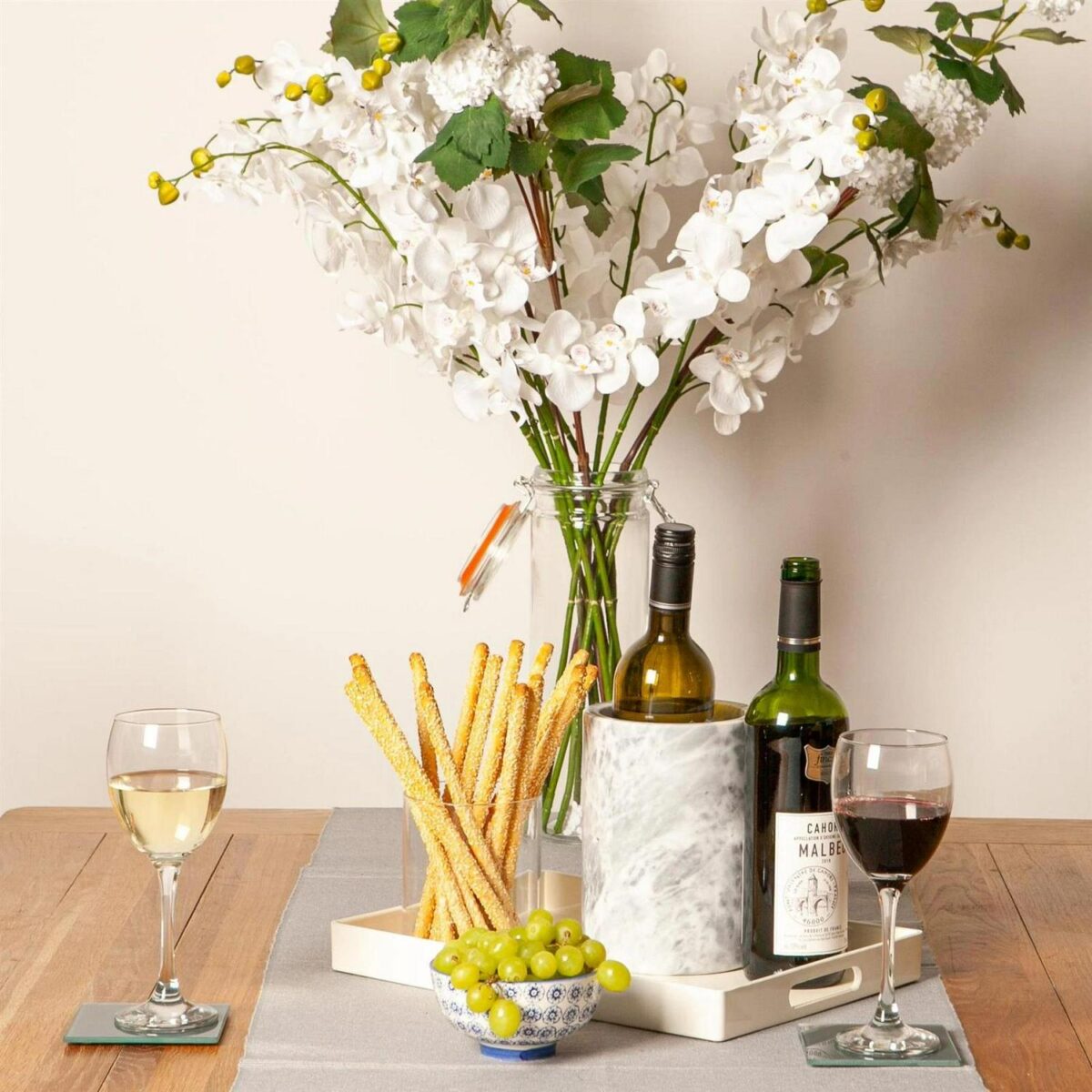 3x Rectangle Serving Trays Wedding Party Food Drinks Service 34.5 x 25cm White - Image 5