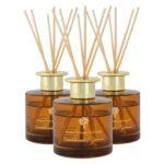 3x Reed Diffusers Luxury Home Bathroom Fragrance 200ml Sandalwood and Jasmine