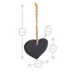 3x Slate Heart Hanging Tags Rustic Kitchen Preserving Jar Decoration Labels - Image 3