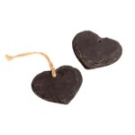 3x Slate Heart Hanging Tags Rustic Kitchen Preserving Jar Decoration Labels