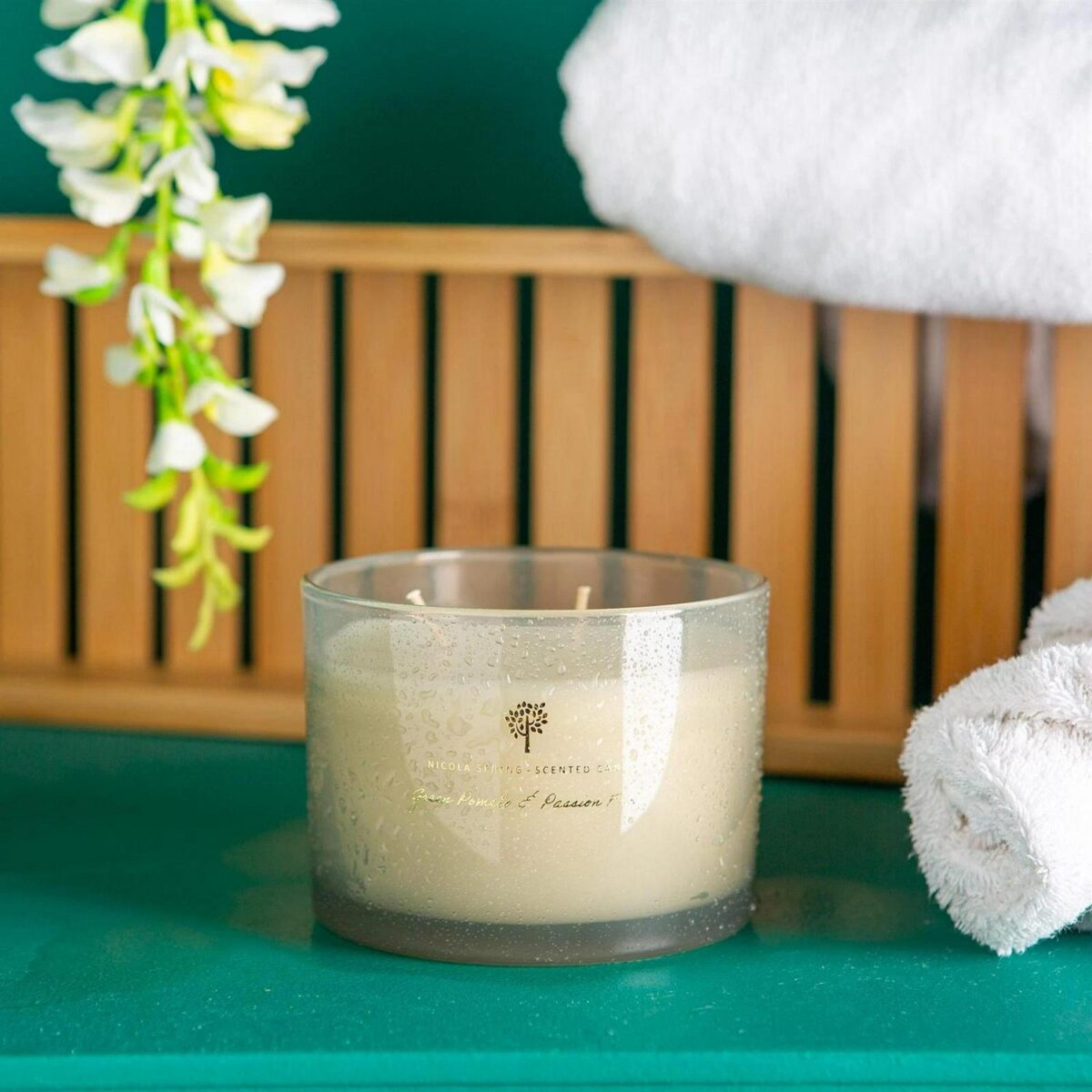 3x Soy Wax Scented Candles Gift 38hr Burn 350g Green Pomelo and Passion Fruit - Image 5