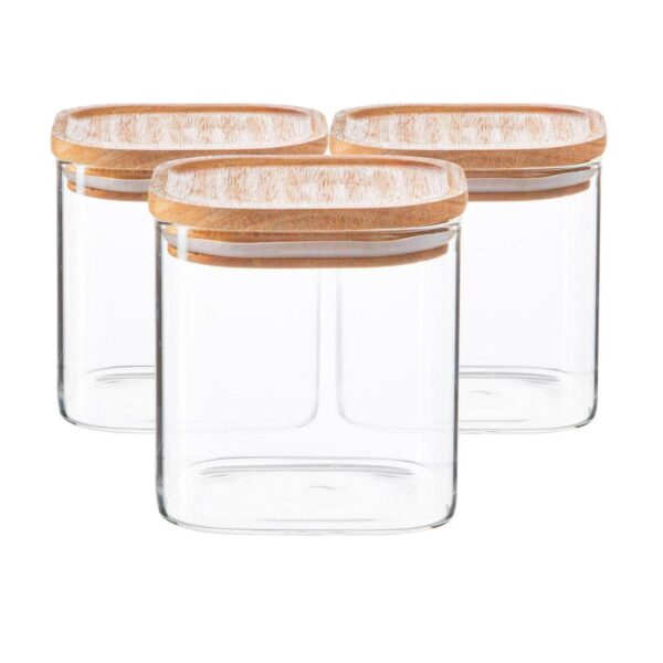 3x Square Glass Stor 4f93f01f61185f730ee6768ae46d5ead