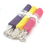 3x Turkish Cotton Children's Towels Lightweight Peshtemal 100 x 60cm 3 Colours - Image 4