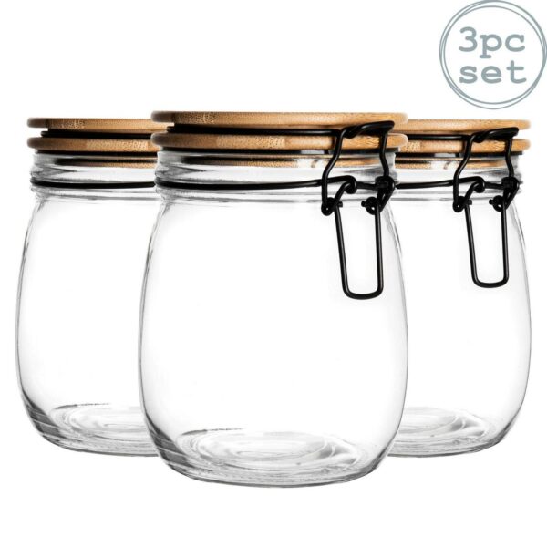 3x Wooden Clip Lid S 23018b49cdd1b0454ce6b00edbc3cc9b