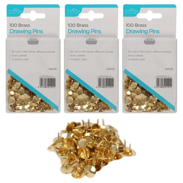 400x Drawing Pins Br 8402dec92a9d33761031455dcf693ded