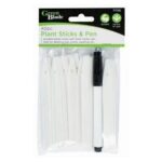 40pc White Plastic Plant Marker and Pen Set Garden Seed Pot Tray Labels Tags