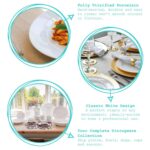 48 Piece Classic White Stacking Teacup and Saucer Set Tea Coffee Mugs 200ml - Image 2