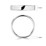 4.0mm Classic Court Wedding Ring, Platinum - Image 2