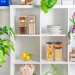 4 Piece Food Storage Containers Set Plastic Kitchen Jars Clip Lid 3 Sizes White - Image 7