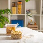 4 Piece Food Storage Containers Set Plastic Kitchen Jars Clip Lid 3 Sizes White - Image 6