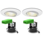 4lite WiZ Connected LED IP20 Fire Rated Adjustable Downlight, Pack of 2, available in 3 Colours - Image 3