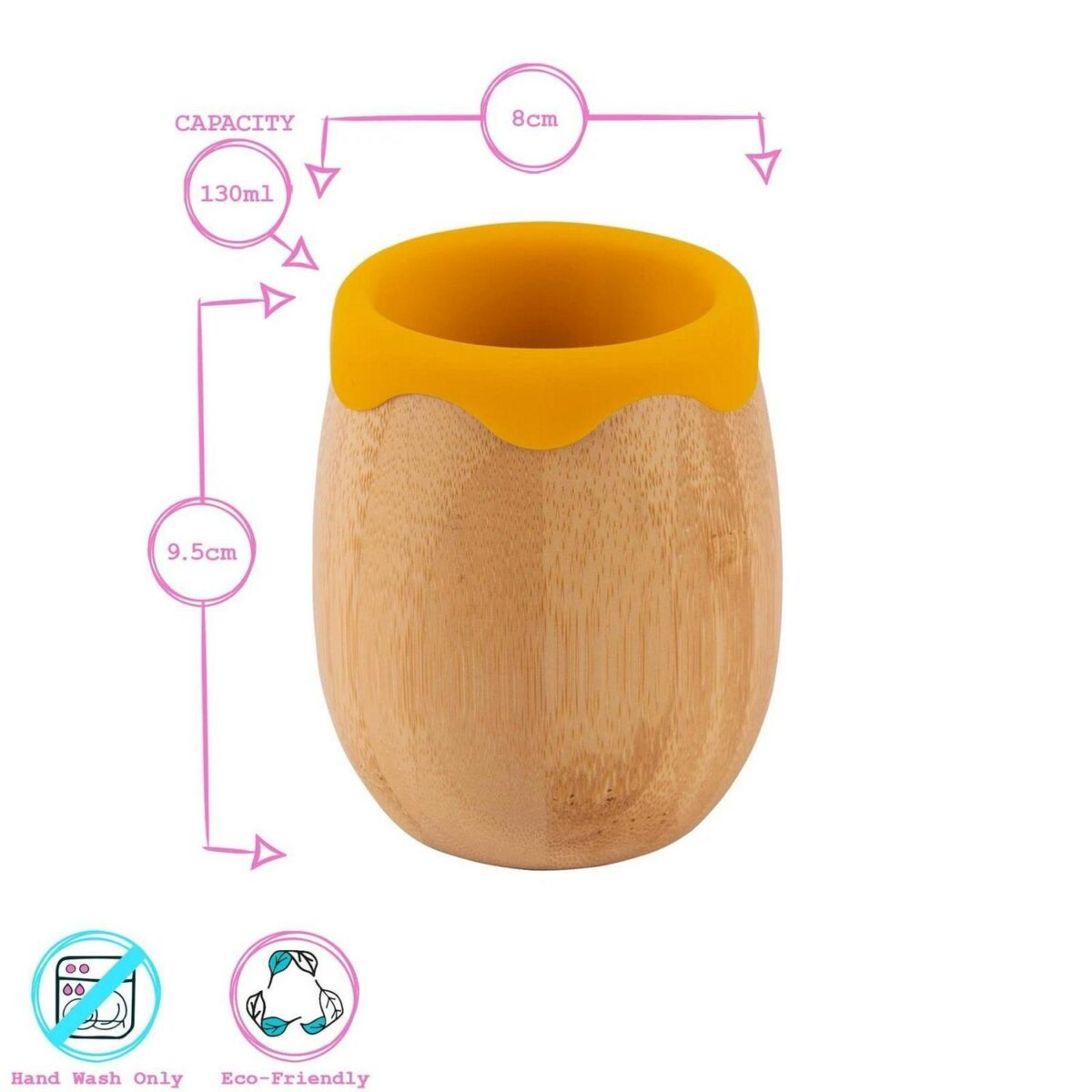 4pc Tiny Dining Black Elephant Bamboo Baby Feeding Set Kids Plate Bowl Spoon Cup - Image 4