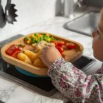4pc Tiny Dining Green Square Bamboo Baby Feeding Set Kids Plate Bowl Spoon Cup - Image 6