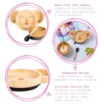 4pc Tiny Dining Olive Green Koala Bamboo Baby Feeding Set Plate Bowl Spoon Cup - Image 2