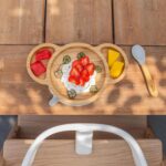4pc Tiny Dining Olive Green Koala Bamboo Baby Feeding Set Plate Bowl Spoon Cup - Image 5
