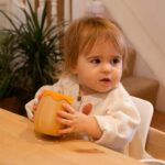 4pc Tiny Dining Orange Unicorn Bamboo Baby Feeding Set Kids Plate Bowl Spoon Cup - Image 7