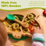 4pc Tiny Dining Pastel Bamboo Baby Feeding Spoon Set Silicone Toddler Weaning - Image 6