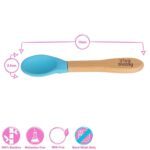 4pc Tiny Dining Pastel Bamboo Baby Feeding Spoon Set Silicone Toddler Weaning - Image 3