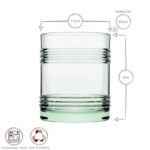 4x 280ml Aware Tincan Recycled Glass Tumblers Green Drinking Glasses Set - Image 3
