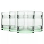 4x 280ml Aware Tincan Recycled Glass Tumblers Green Drinking Glasses Set