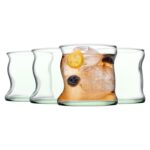 4x 340ml Aware Amorf Recycled Glass Tumblers Green Drinking Glasses Set