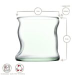 4x 340ml Aware Amorf Recycled Glass Tumblers Green Drinking Glasses Set - Image 3