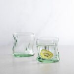 4x 340ml Aware Amorf Recycled Glass Tumblers Green Drinking Glasses Set - Image 5
