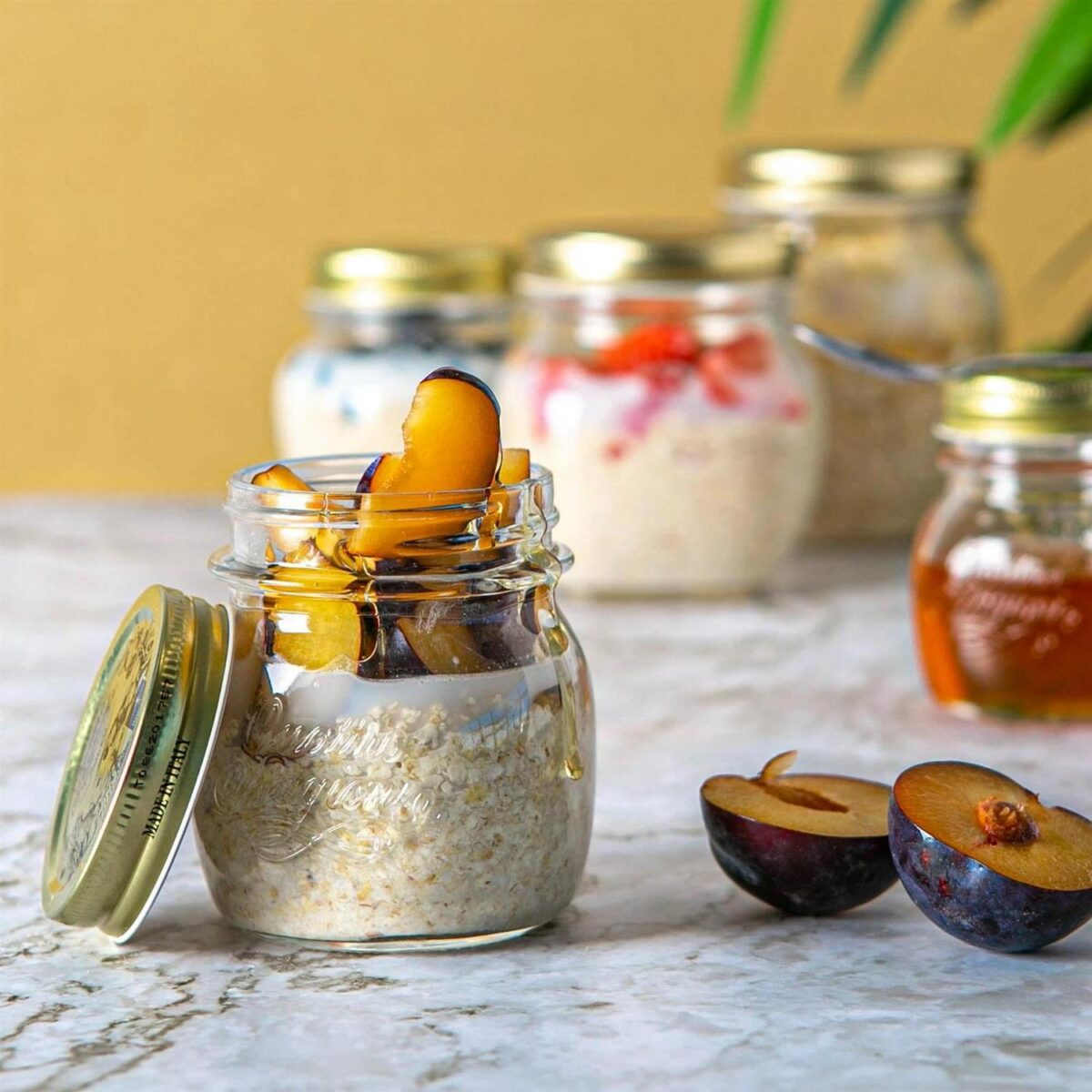 4x Bormioli Rocco Quattro Stagioni Glass Preserving Jars Kitchen Storage 250ml - Image 6