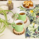 4x Coloured Coffee Mugs Ceramic Stoneware Tea Latte Cappuccino Cups 350ml Green - Image 5