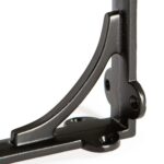 4x Curved Iron Shelf Bracket Cast Antique Vintage Wall Brackets D100mm Black - Image 2
