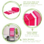 4x Deluxe Cotton Turkish Bath Towels Beach Sauna Hammam 157 x 87cm Hot Pink - Image 2