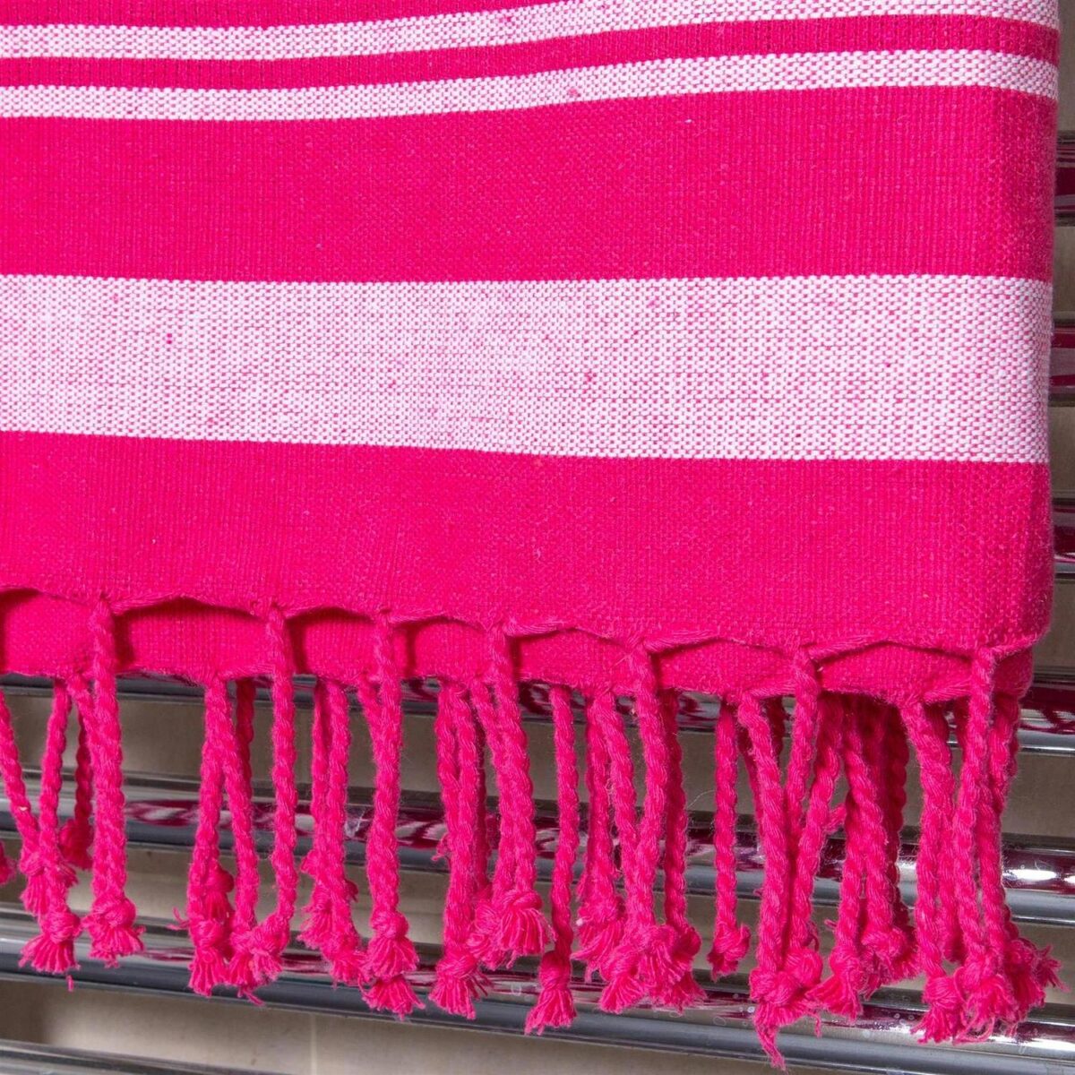 4x Deluxe Cotton Turkish Bath Towels Beach Sauna Hammam 157 x 87cm Hot Pink - Image 7