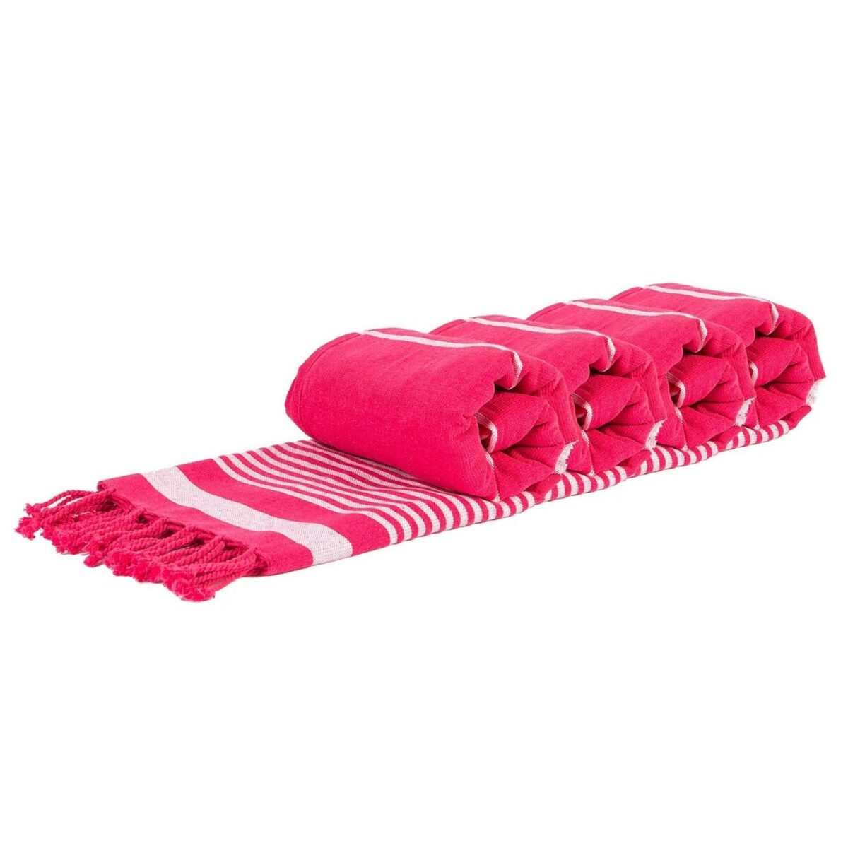 4x Deluxe Cotton Turkish Bath Towels Beach Sauna Hammam 157 x 87cm Hot Pink - Image 1