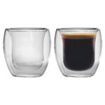 4x Double Walled Coffee Glasses Double Wall Insulated Latte Glasses 220ml Clear - Image 5