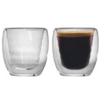 4x Double Walled Coffee Glasses Double Wall Insulated Latte Glasses 220ml Clear - Image 4