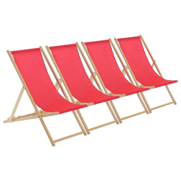 4x Folding Wooden De 19594ad2dd8719aeccc6d6fd2c47325a