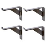 4x Gallows Style Scaffold Board Shelf Bracket Antique Wall Brackets D240mm Raw
