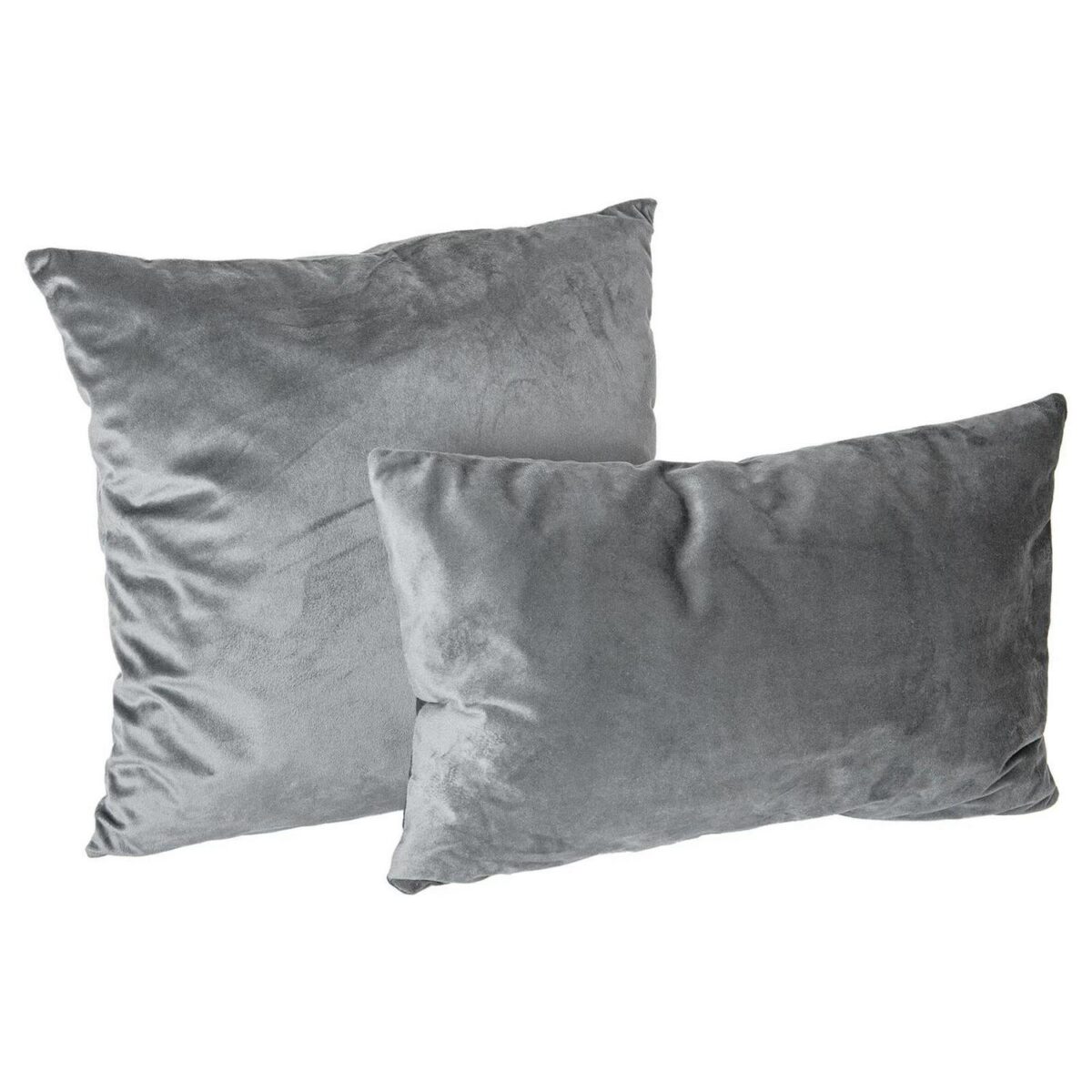 4x Grey 60cm x 40cm Rectangle Velvet Cushions Large Scatter Cushions with Cover - Image 4