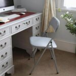 4x Grey Fabric Padded Metal Folding Chairs Foldable Office Dining Chair - Image 5