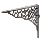 4x Honeycomb Iron Shelf Bracket Cast Antique Vintage Wall Brackets D205mm Raw - Image 4