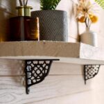 4x Honeycomb Iron Shelf Bracket Cast Antique Vintage Wall Brackets D100mm Black - Image 6