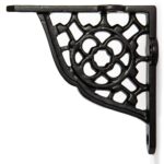 4x Honeycomb Iron Shelf Bracket Cast Antique Vintage Wall Brackets D100mm Black - Image 3