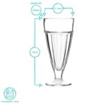4x Ice Cream Sundae Glasses Knickerbocker Glory 350ml Clear - Image 3