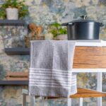 4x Light Grey 60cm x 40cm Cotton Tea Towels Absorbent Kitchen Dish Towels Cloths - Image 5