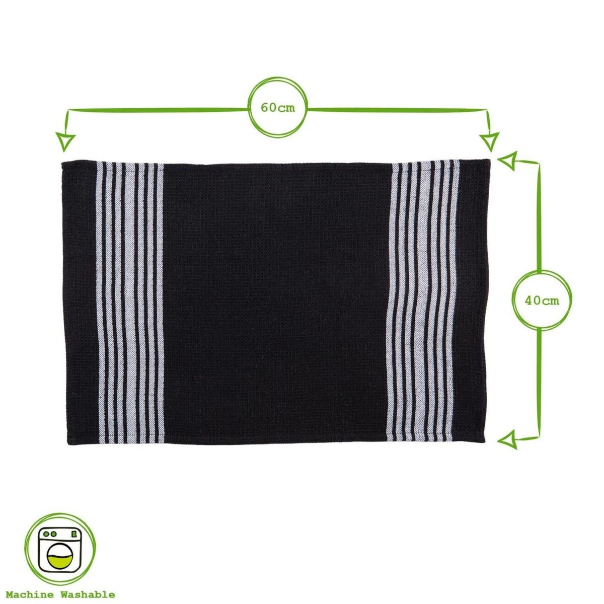4x Light Grey 60cm x 40cm Cotton Tea Towels Absorbent Kitchen Dish Towels Cloths - Image 3