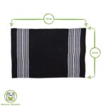 4x Light Grey 60cm x 40cm Cotton Tea Towels Absorbent Kitchen Dish Towels Cloths - Image 3